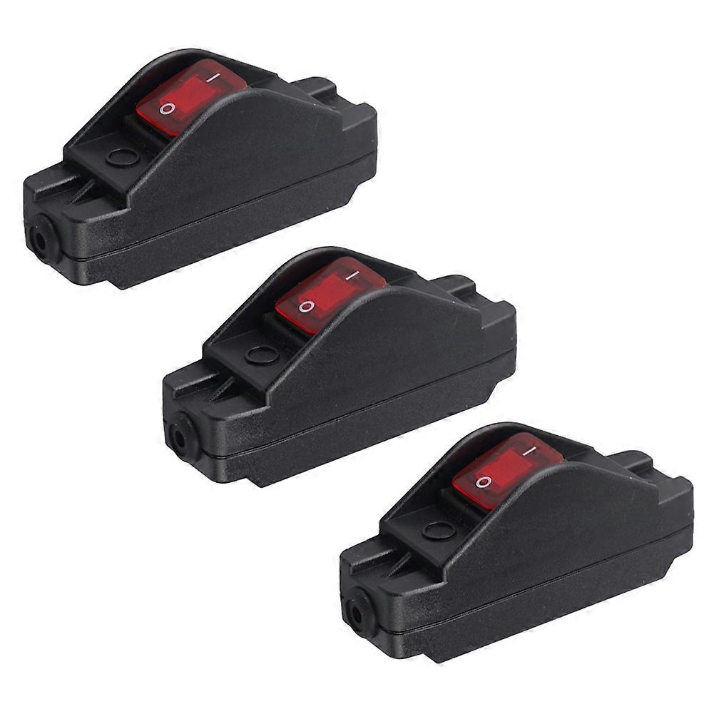 3X 16A 220V On/Off Inline Cord Switch Button Inline Cord Switch for Electrical Appliances