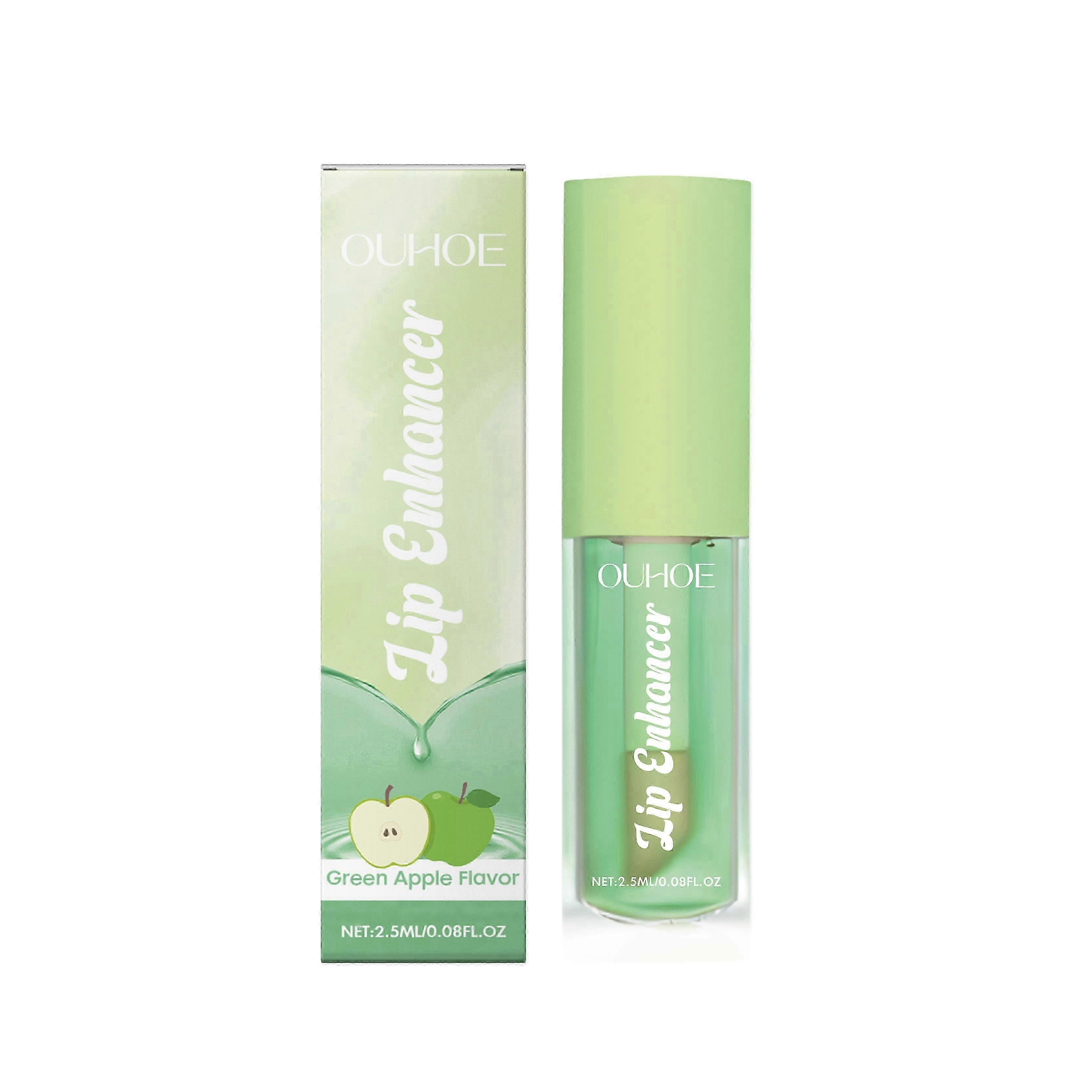 Green Apple Lip Oil - Moisturizing, Vivid Color Enhancement, Non-Sticky & Travel-Friendly 2.5ml for Soft, Hydrated, and Youthful Lips