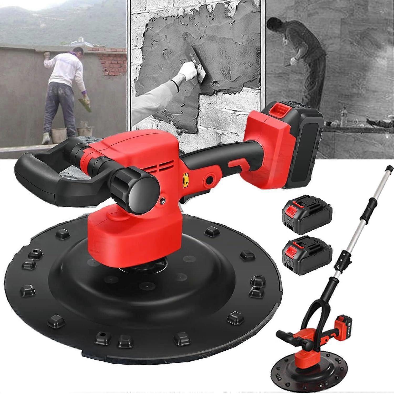 Cordless Drywall Sander 1680W with 6Speed Control and Copper Motor for Cement Plaster Putty 2Battery