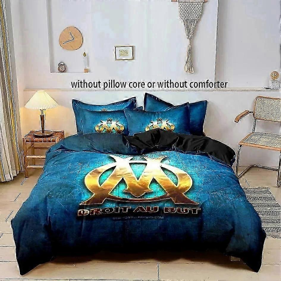 Conjunto de Cama a1709 M-marseille Fashion com Capa de Edredom, Conjunto de Cama com Colcha para Meninos, Meninas e Adultos - Conjunto de Cama de 3 Peças (1 Capa de Edredom + 2 Lençóis)