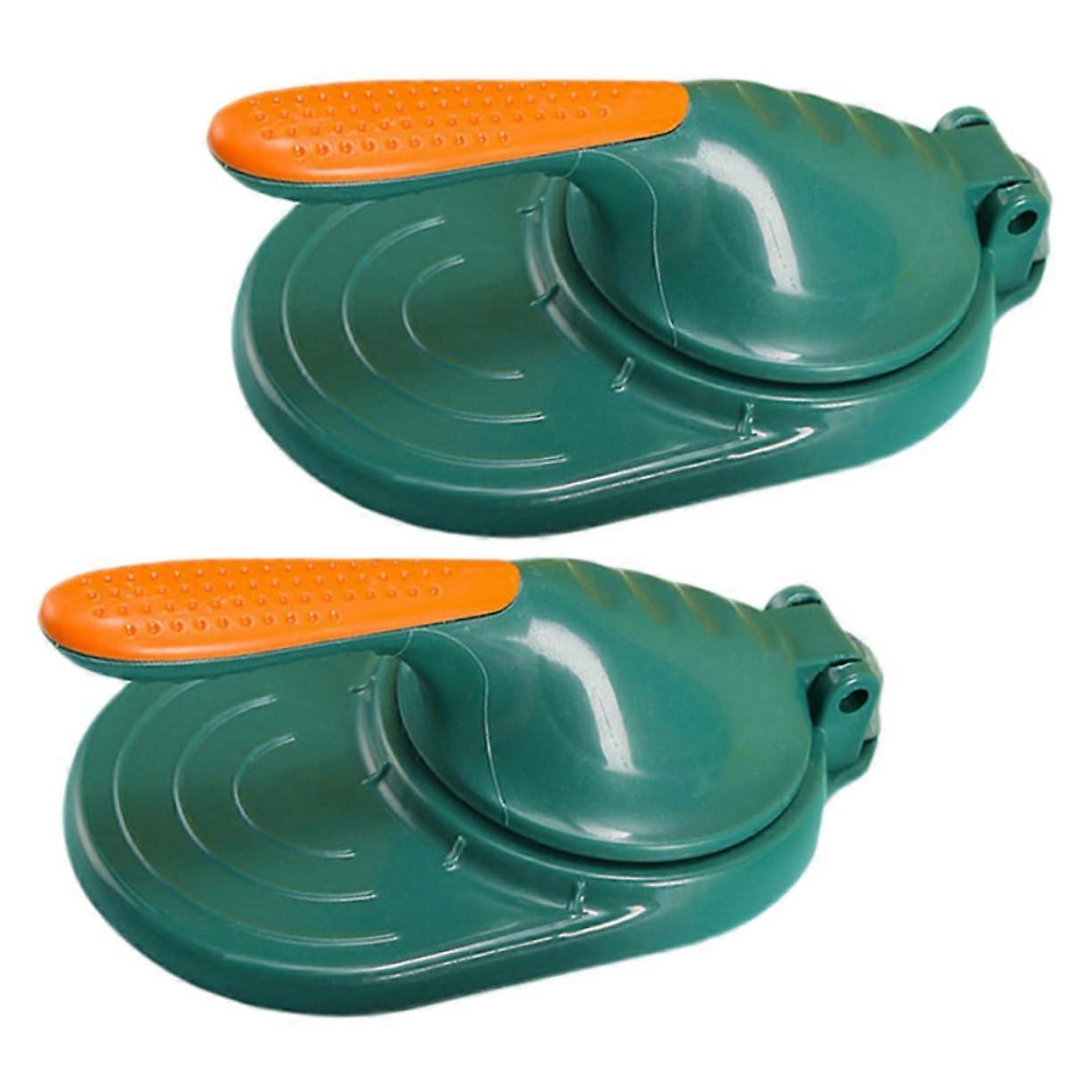 2pcs Dumpling Maker with Dough Press for Empanadas Ravioli Uniform Wrapper Thickness Easy Clean Green