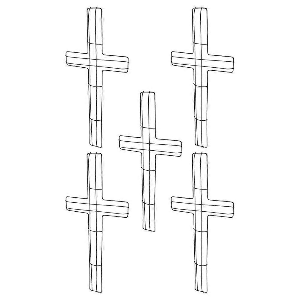 Cross Wreath Frames Iron Wreath Frame for Decor 5Pcs Holiday Decorations