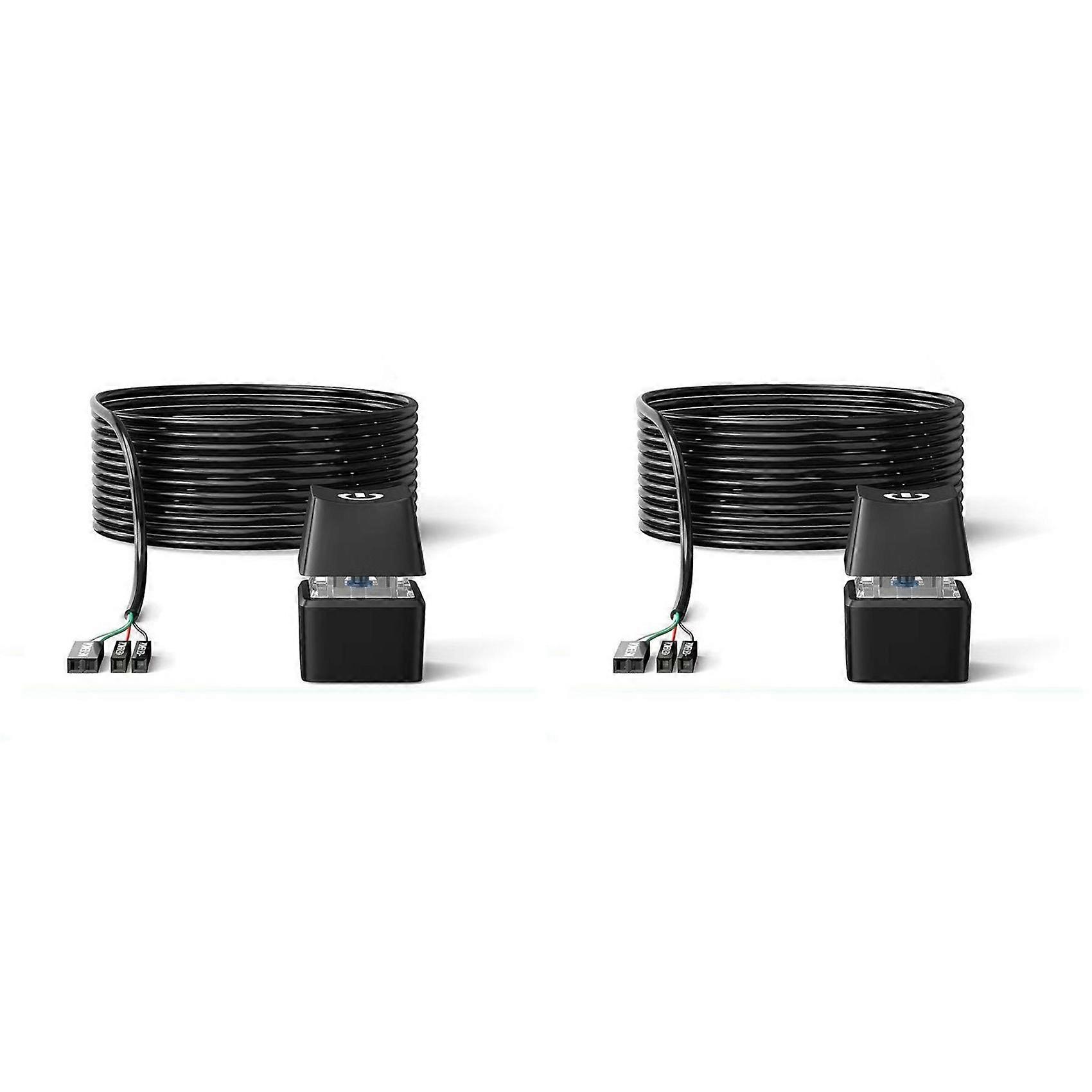 2X LED Light Computer Desktop Switch PC Motherboard External Start Power Button Extension Cable 10M Black