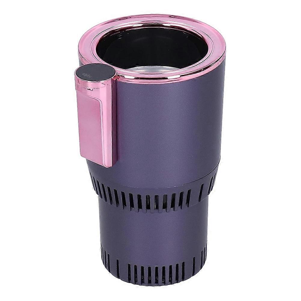 2-in-1 Smart Car Cup Holder for Fast Refrigeration and Heating, Mini Touch Screen Control, Portable Drink Cooler/Warmer