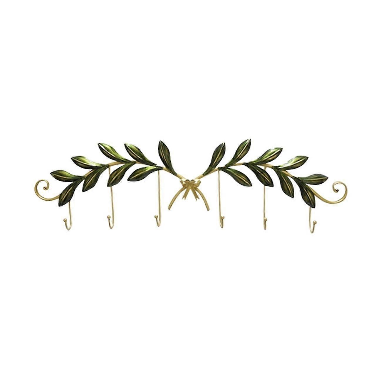 Wall Mounted Coat Rack with Sturdy Iron Tree Design and Decorative Metal Wall Hooks for Home or