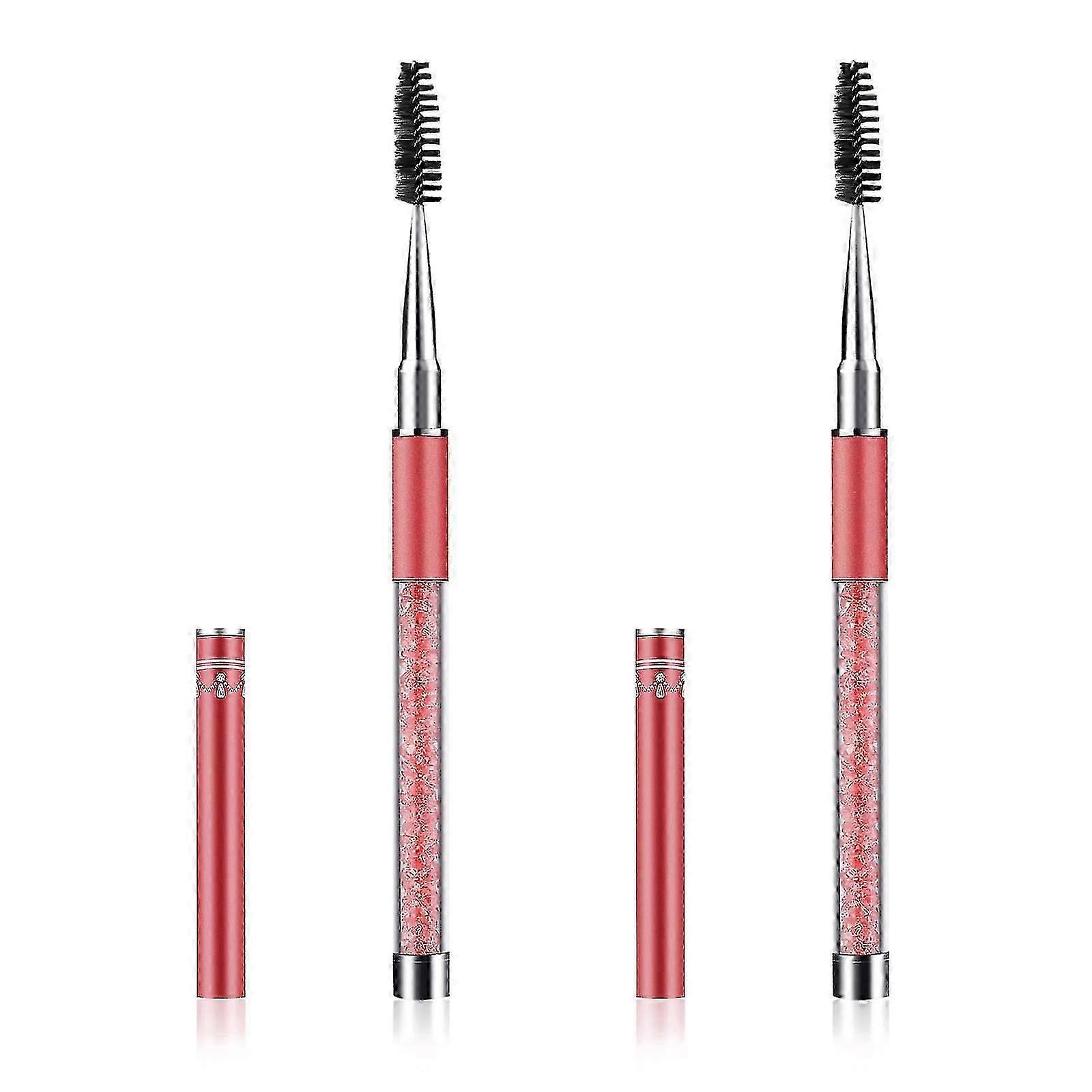 2 PCS Eyelash Brush Mascara Brushes with Cap Makeup Wands