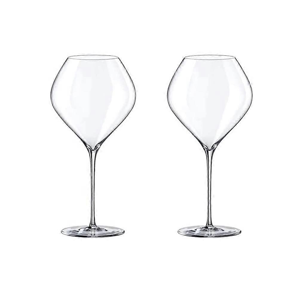 Large Crystal Wine Glasses Set of 2, Hand Blown Long Stem, 860ml Thin Rim for Wine Tasting