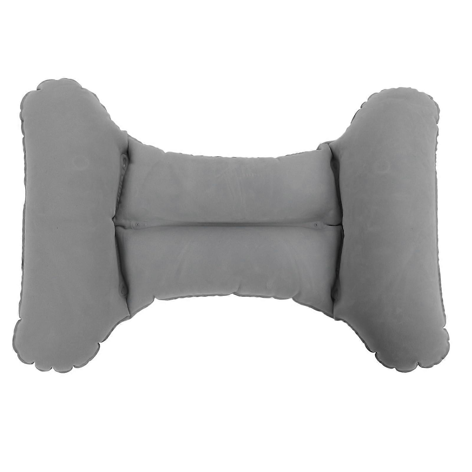 Inflatable Lumbar Pillow with Adjustable Back Support and Ergonomic HShape for Travel Airplane Car
