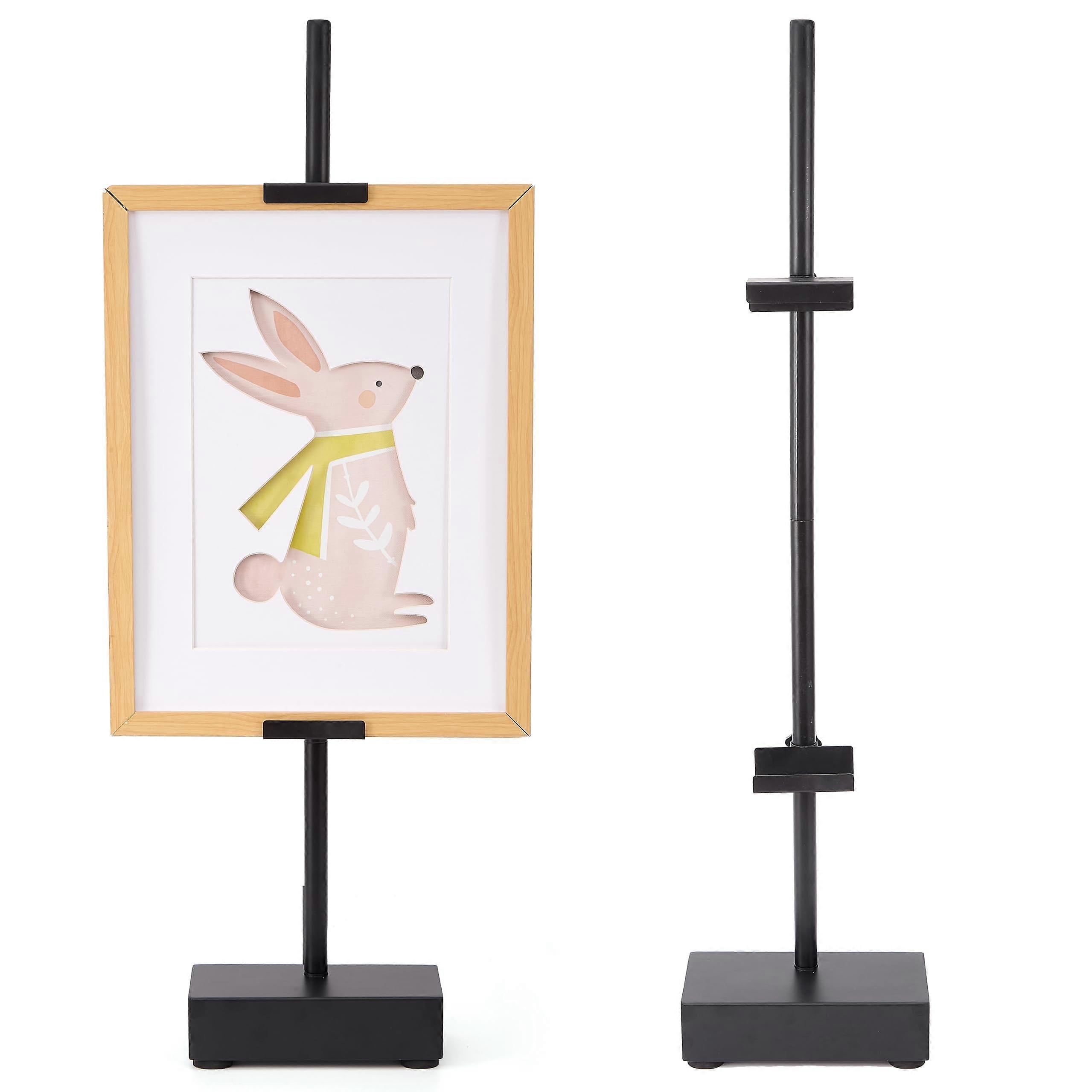 Tabletop Easel Stand with Adjustable Height, Heavy Base Stability, RustResistant Metal for Artwork
