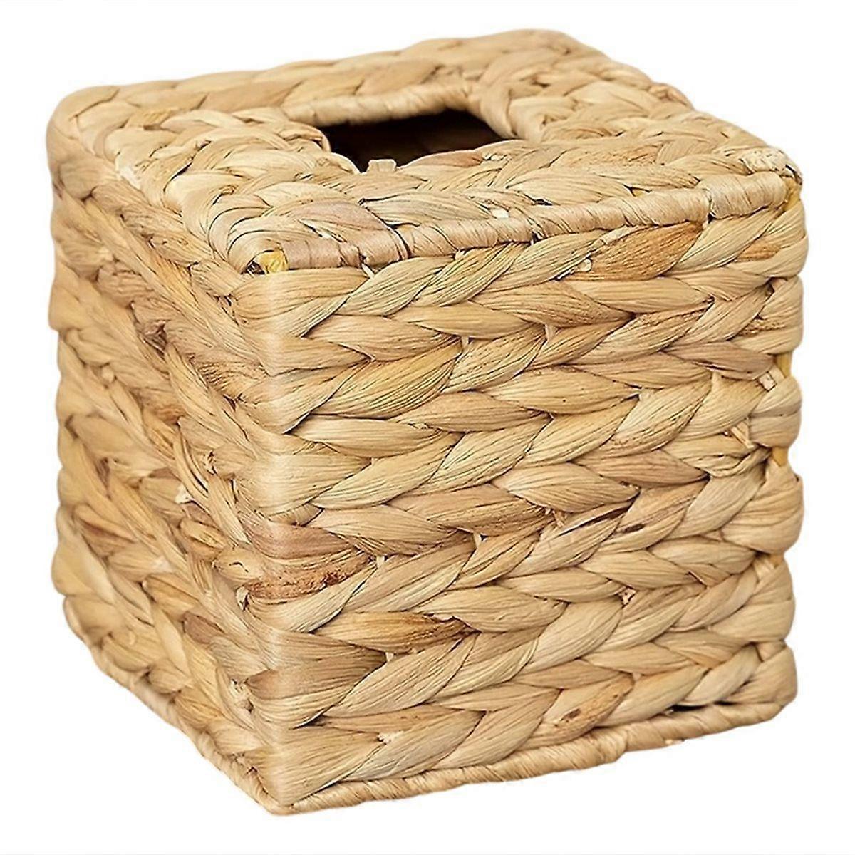 Rustic Tissue Box - Square Holder for Tissues - Handcrafted Accent for Home & Office Decor.