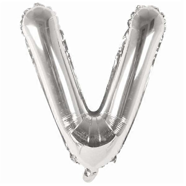 Letter balloon Silver 80cm Large V