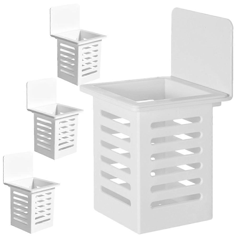 Wall Rack for Storage 12Pcs White Shower Bathroom Organizer