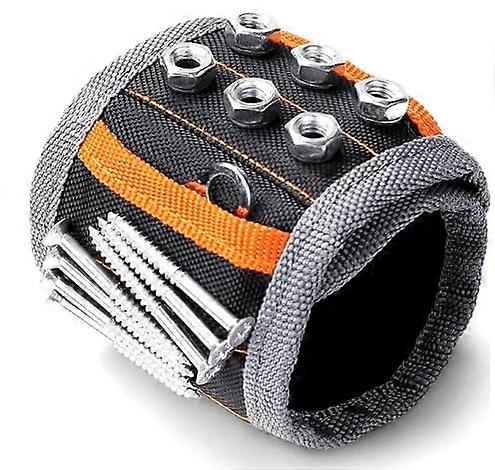 Magnetic Wristband for Tools with Powerful Hold, Extra Pockets, Breathable Mesh, Adjustable Fit