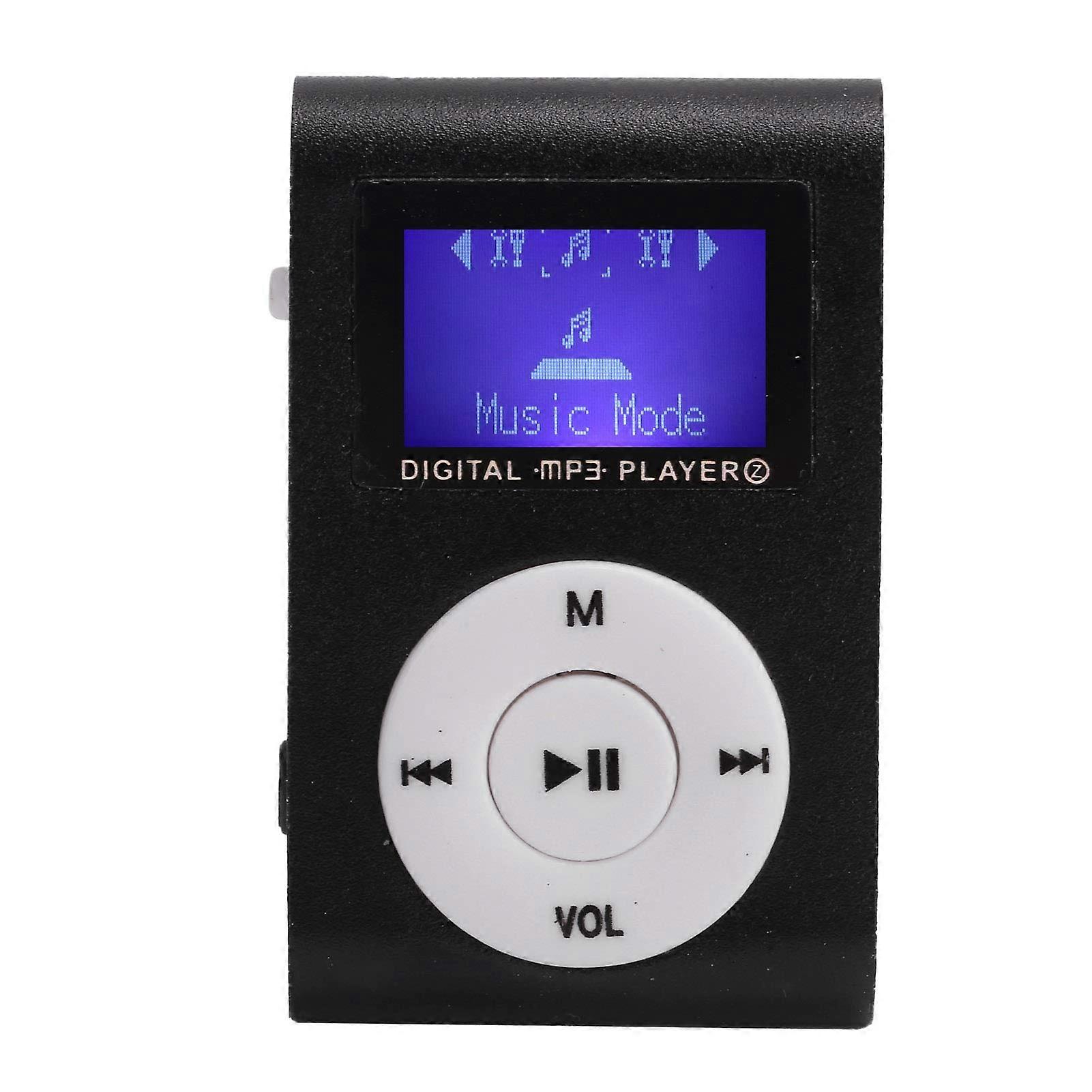 Portable Mini MP3 Player with Back Clip, LCD Screen and Memory Card Support