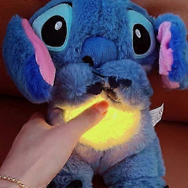 Stitch Teddy Bears with Calming Effect, Stitch for Anxiety Relief, Rhythmic Breathing Movement for Children and Adults Sleep Blue