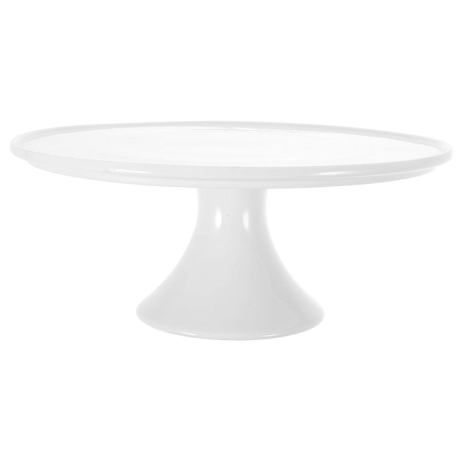 Ceramic Cake Tray Sweet Dessert Plate for Cake Storage 1Pcs White