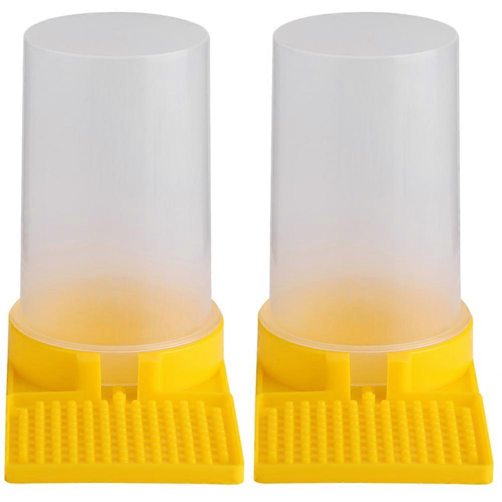 Bee Water Feeding Tool Plastic Beehive Feeder for Bees 2Pcs