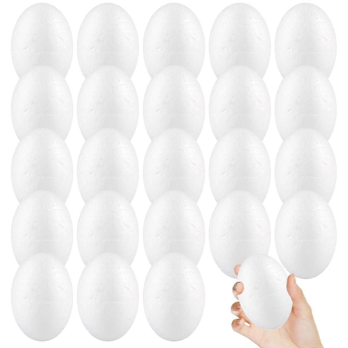 Egg White Polystyrene Durafoam Eggs for Easter Crafts 50Pcs Pack