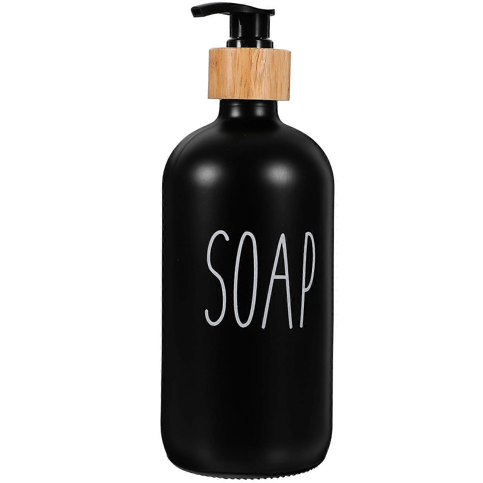 Glass Hand Soap Dispenser with Pump for Storage Use Black