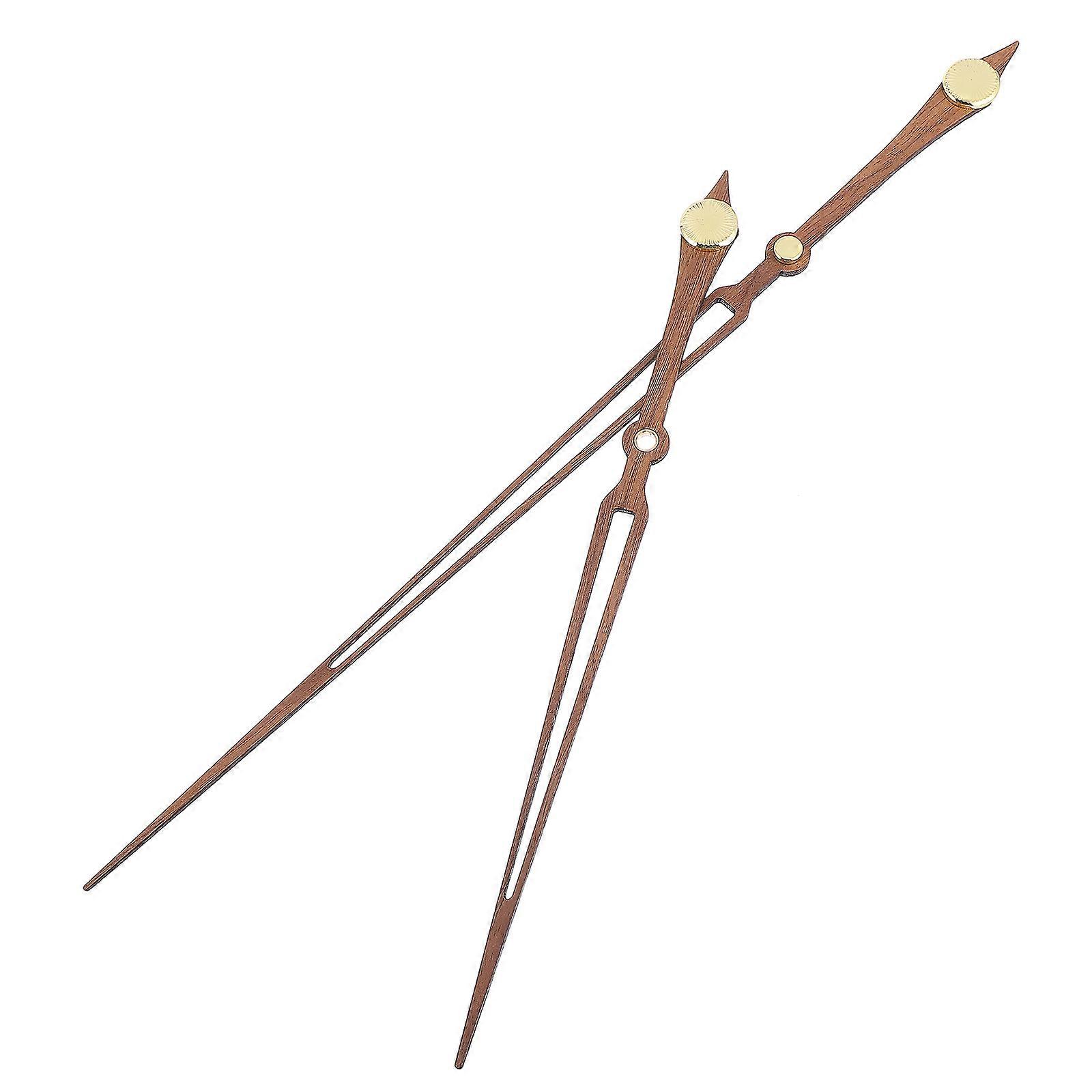 Brown Walnut Wooden Clock Hands for Clock Use 1Set Lightweight DIY Accessories