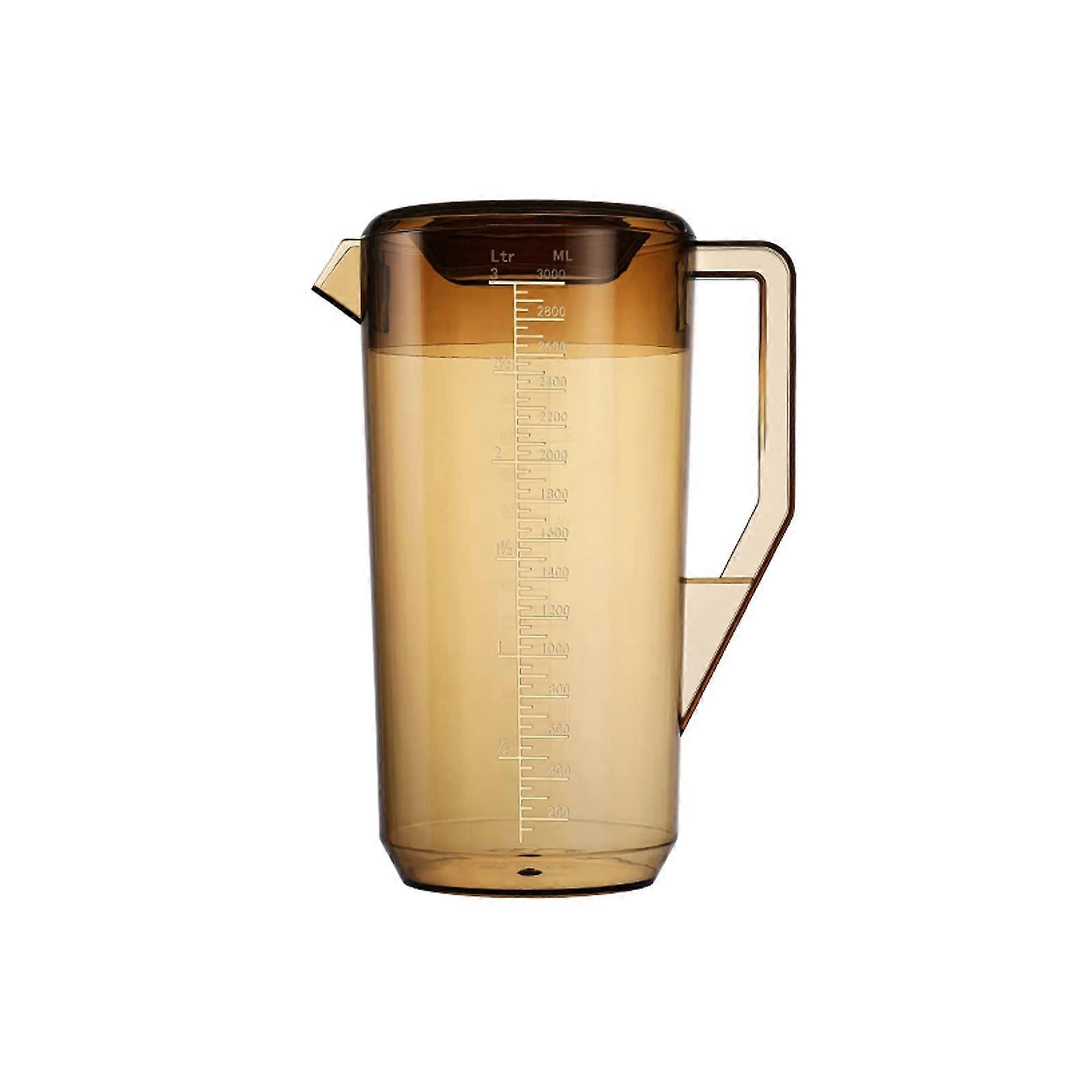 Water Pitcher with Lid Large Capacity Plastic Iced Tea Jug Heat Resistant Precision Scale
