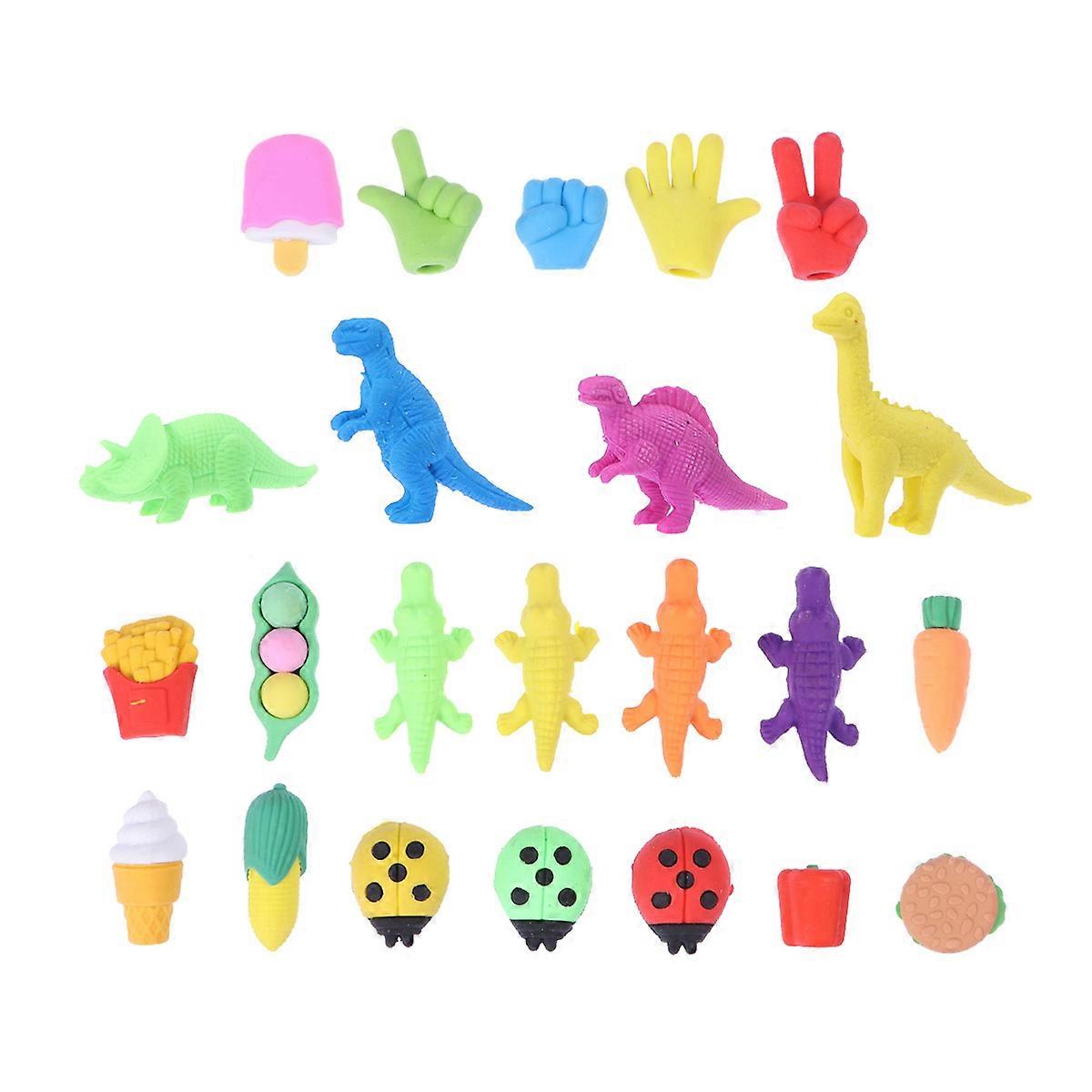 Animal Rubber Erasers Cake Pencil Erasers for Erasing 23Pack Assorted Colors