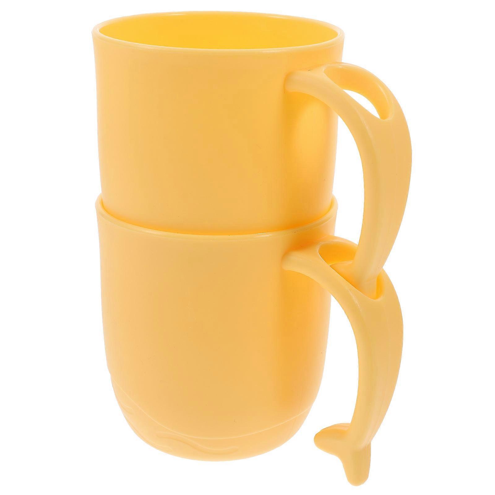 Children Toothbrush Cups for Brushing Mouth 2Pcs Plastic Cups