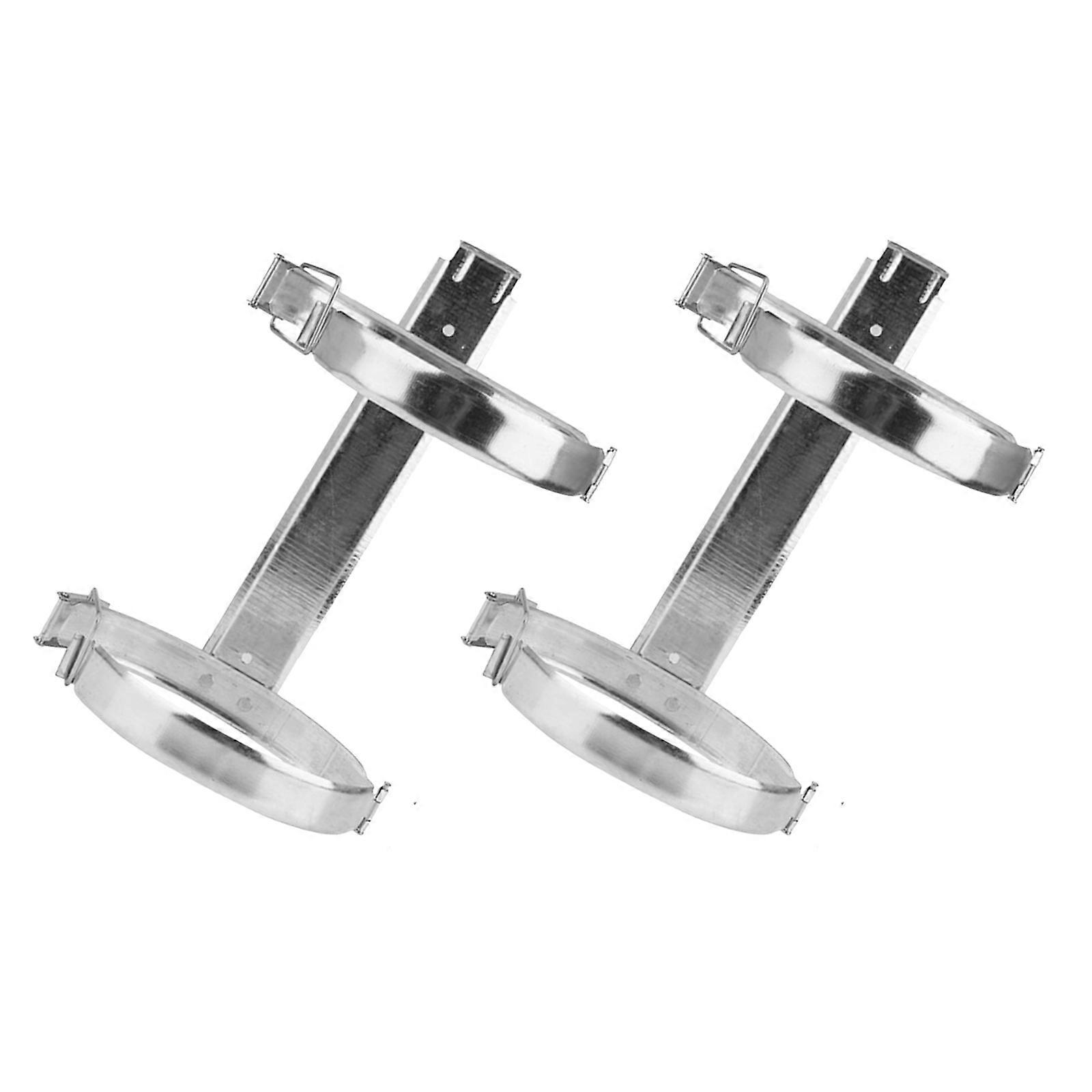 Wall Fire Extinguisher Bracket for Storage Iron Holder 2Pcs Silver