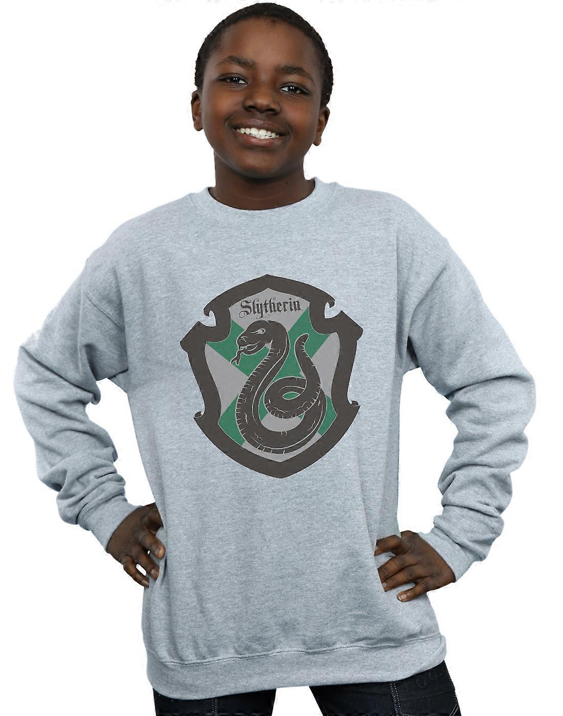 Harry Potter Boys Slytherin Crest Flat Sweatshirt