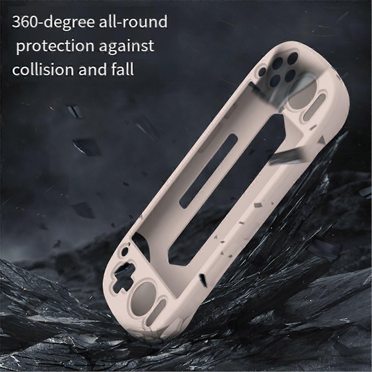 Silicone Protective Case for 5 Handheld Console Solid Color Cover Anti-Slip Grip Dustproof Shell Wh
