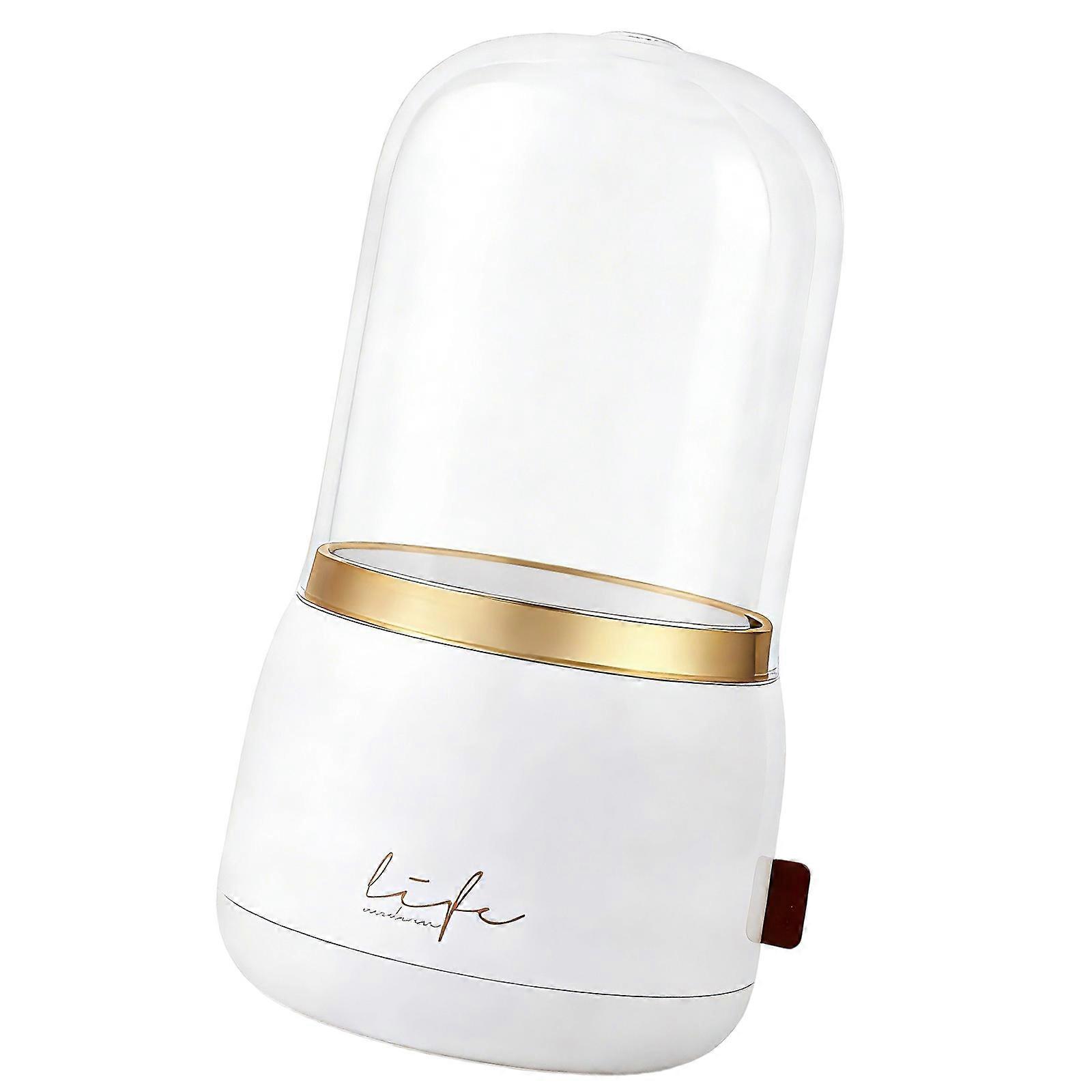 Rotating Bathroom Shelf For Cosmetics And Toothbrushes Featuring 360 Spin Access Waterproof Simple Installation  White