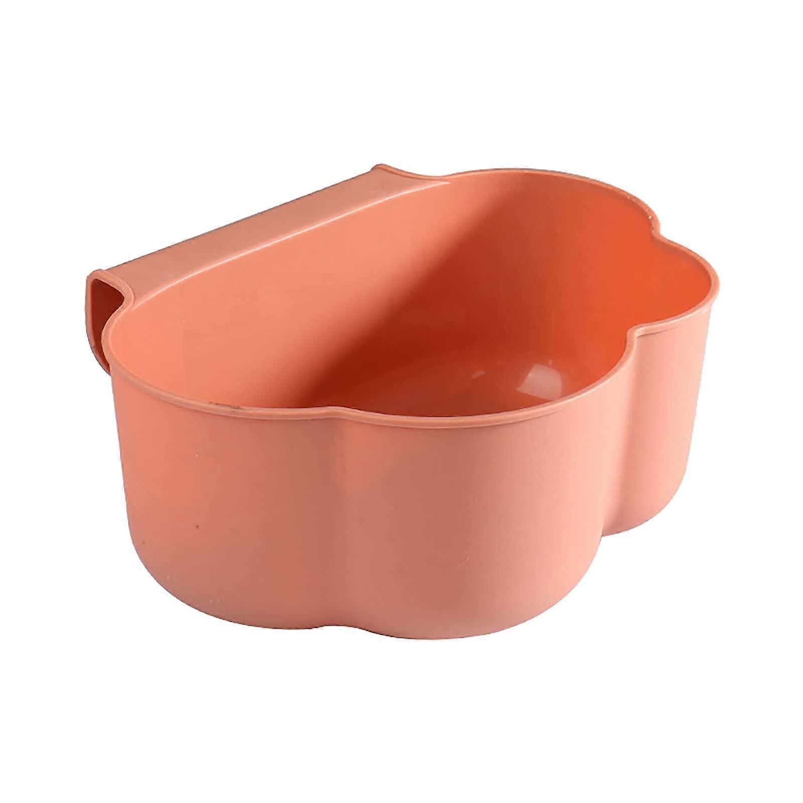 Hanging Kitchen Trash Can, Foldable Garbage Bin for Cabinet Door, Space Saving PP TPE, Pink