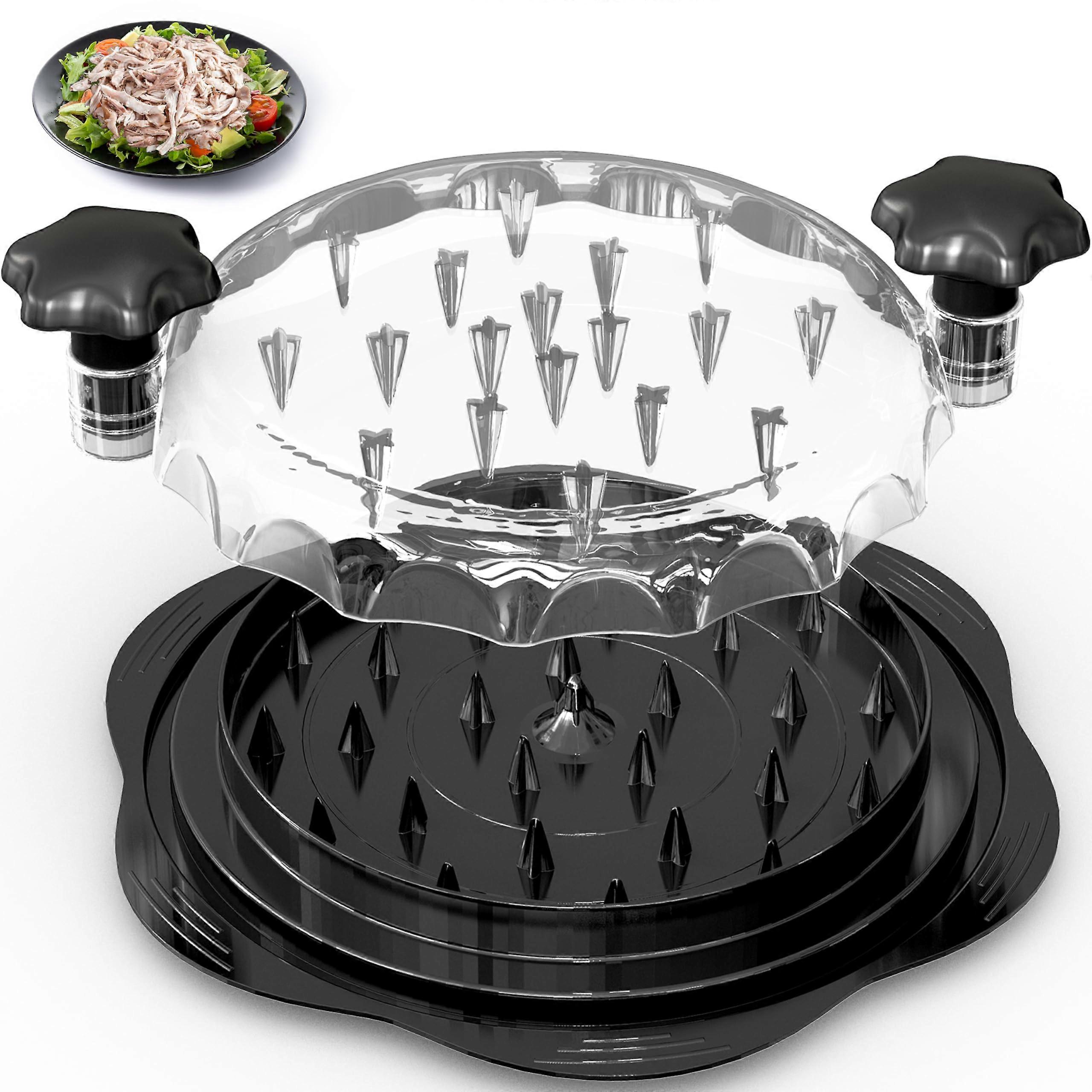 Chicken Shredder Tool Twist Large Capacity with Clear Lid, AntiSlip Base, Dishwasher Safe