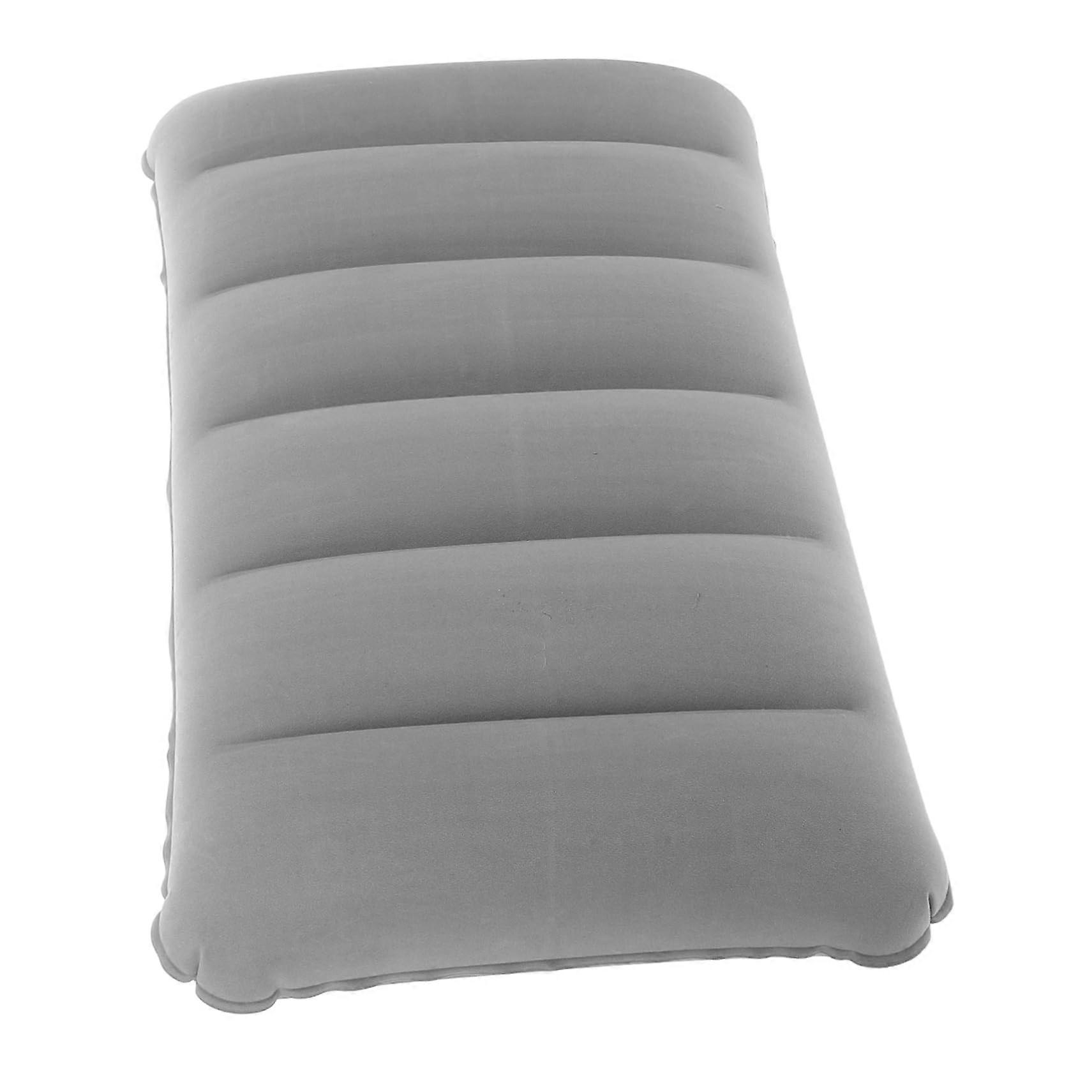 Camping Pillow with Comfortable Flocked Surface, Durable PVC, Inflatable for Backpacking and Travel