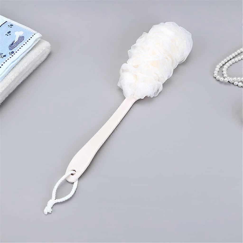 Long Handle Shower Body Brush with Soft Mesh Back Scrubber, Ergonomic Grip, Quick Dry Loop