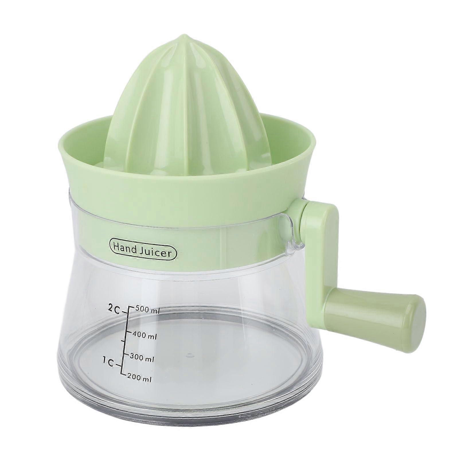 Manual Citrus Juicer Handheld Lemon Squeezer Compact Easy Clean MultiFruit Juicing Green
