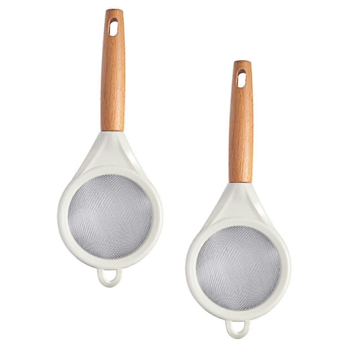 Fine Mesh Strainer Spoon with Handheld Sprinkler for Baking, Flour Sifting and Noodle Draining