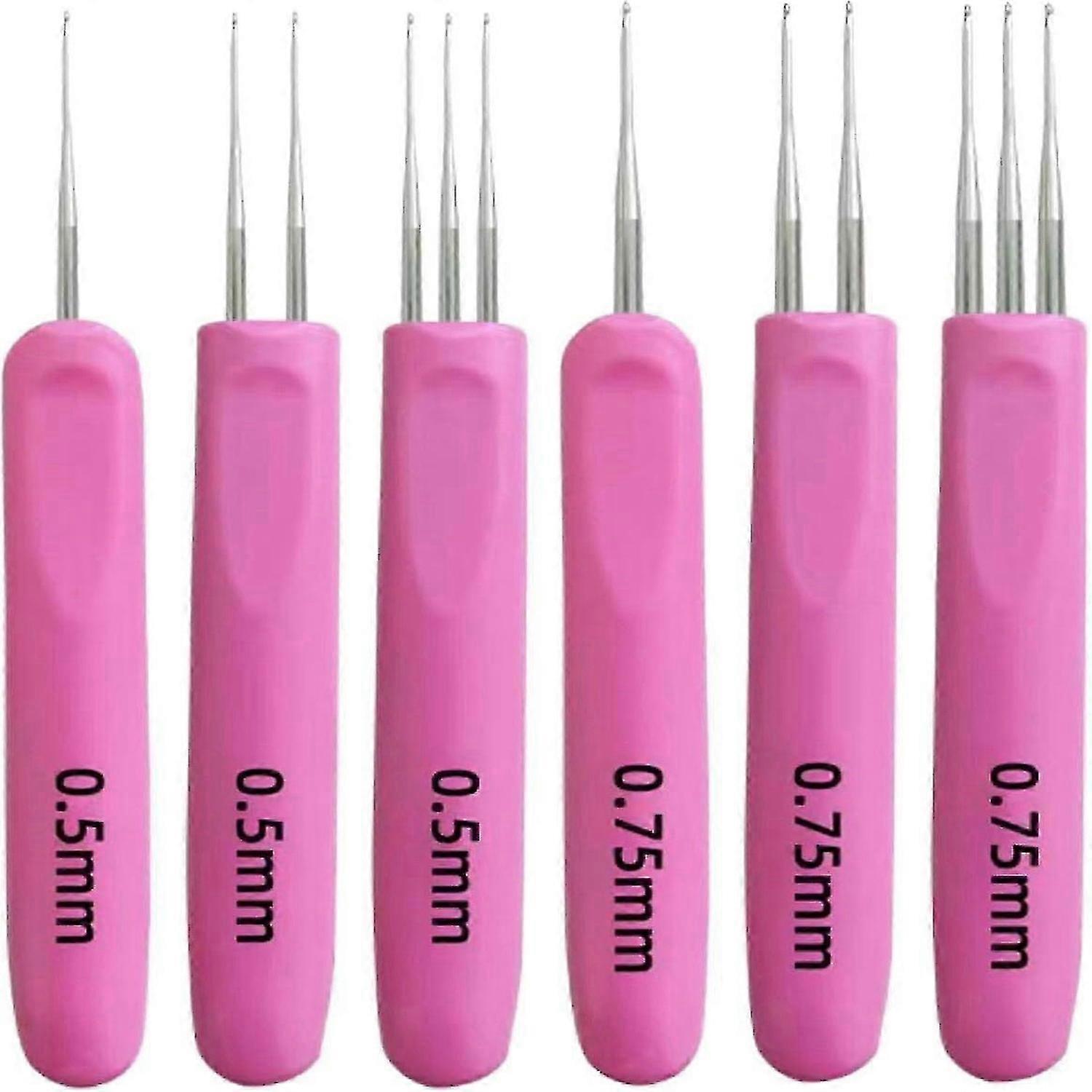 Dreadlocks Crochet Hooks 6 Pack, Dreadlocks Needle Weaving Pins Metal, Dreadlock Tools, Crochet Hook Dreadlocks