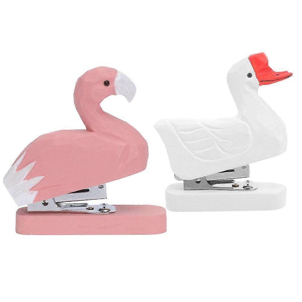 2Pcs Animal Shaped Stapler Multi-function Hand Stapler Professional Office Stapler Office Supply