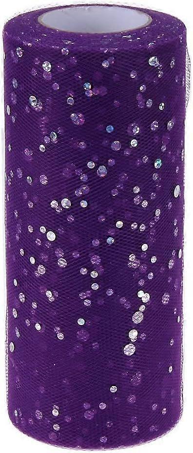 Sequin Tulle Fabric Roll - Glittery Tutu Material for Crafts