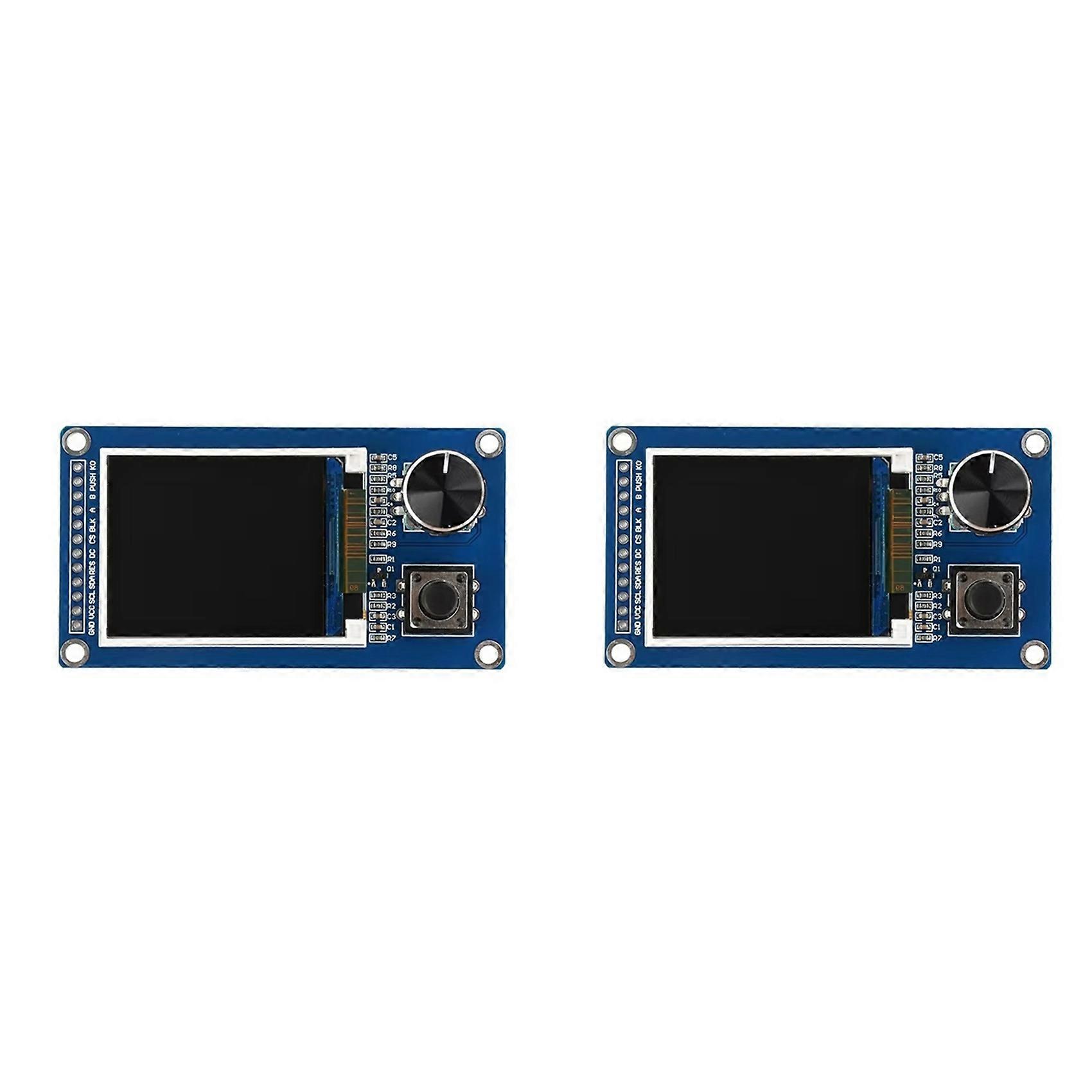 2 Set 1.8-Inch TFT Display Screen with Ec11 Rotary Encoder Combination Module SPI Interface LCD Screen Electronic Kit