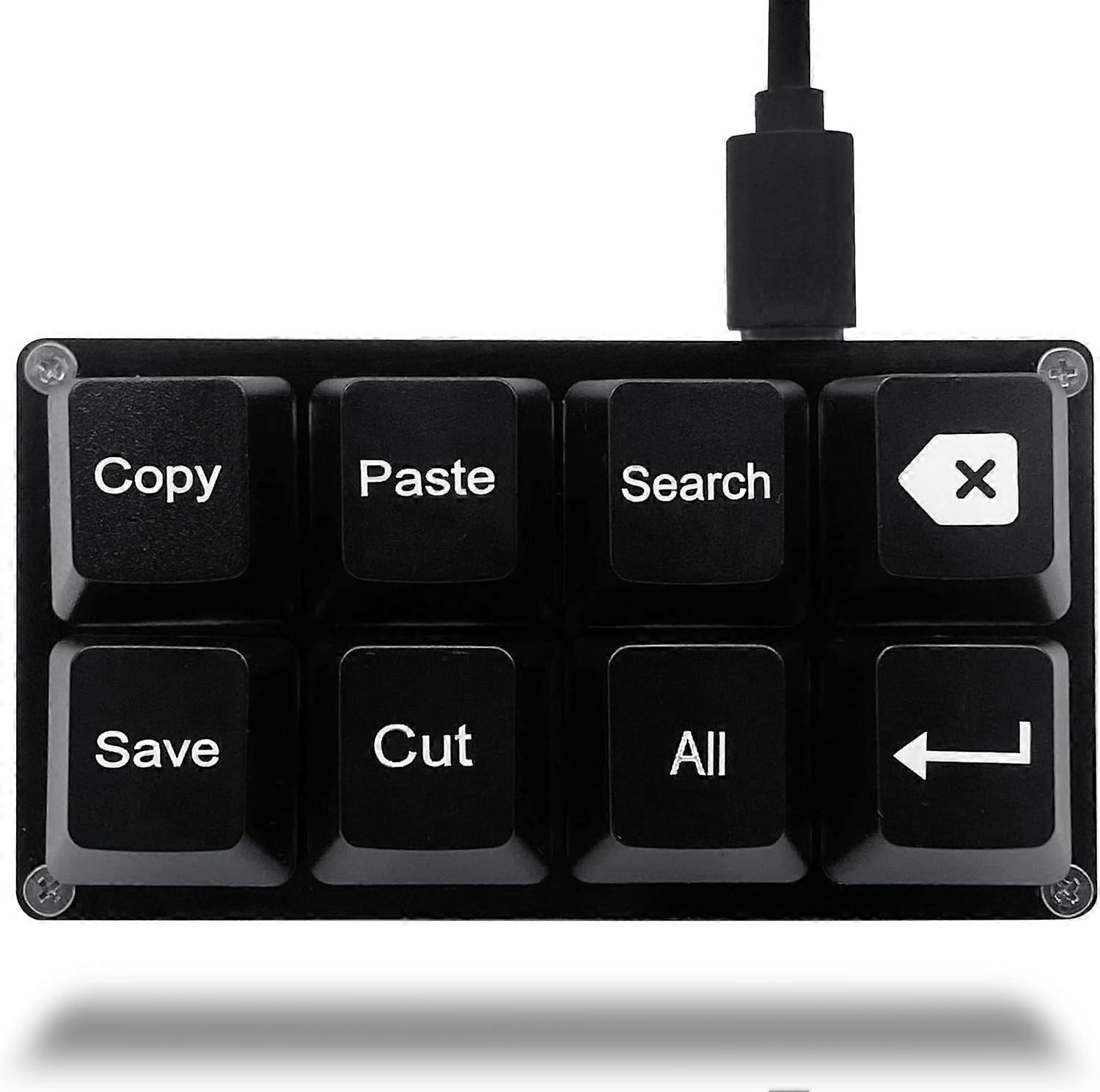 Copy Paste Search Backspace Save Cut All Enter 8-Key Keyboard ...