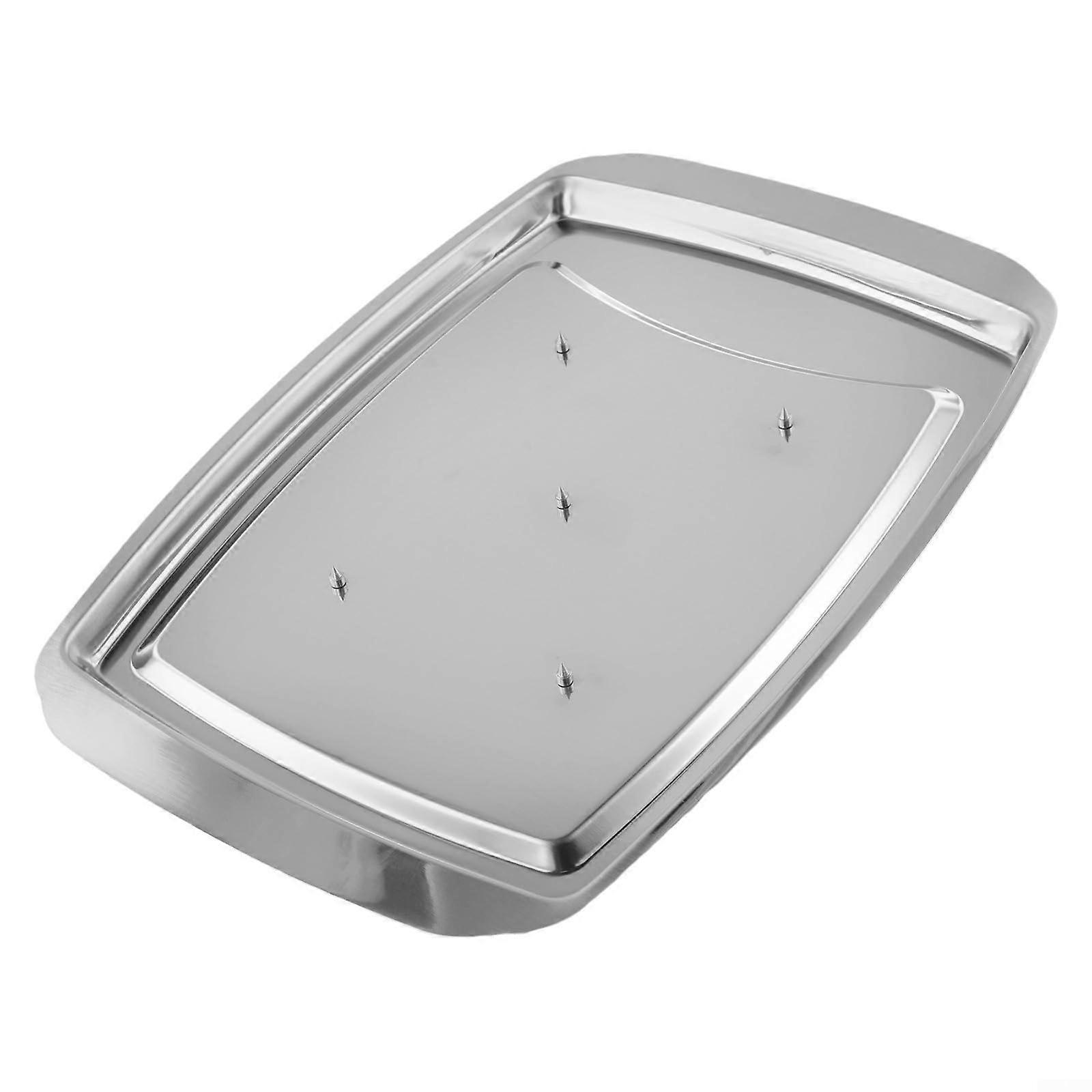 Stainless Steel Elevated Turkey Roasting Rack with Nails for Stability, Dishwasher Safe