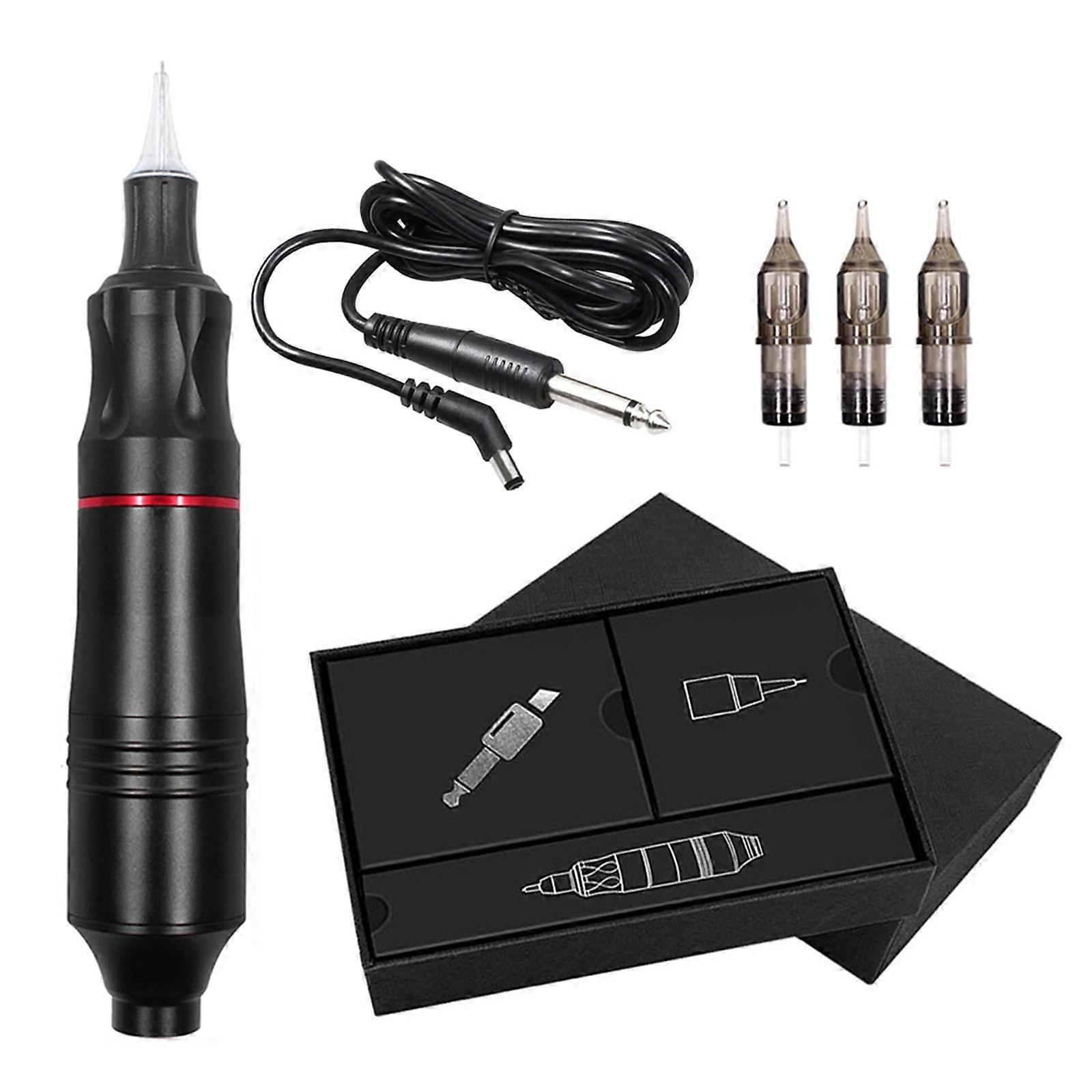 Rotary Tattoo Pen Kit with Power Supply for Precise Lining and Smooth Shading Permanent Makeup