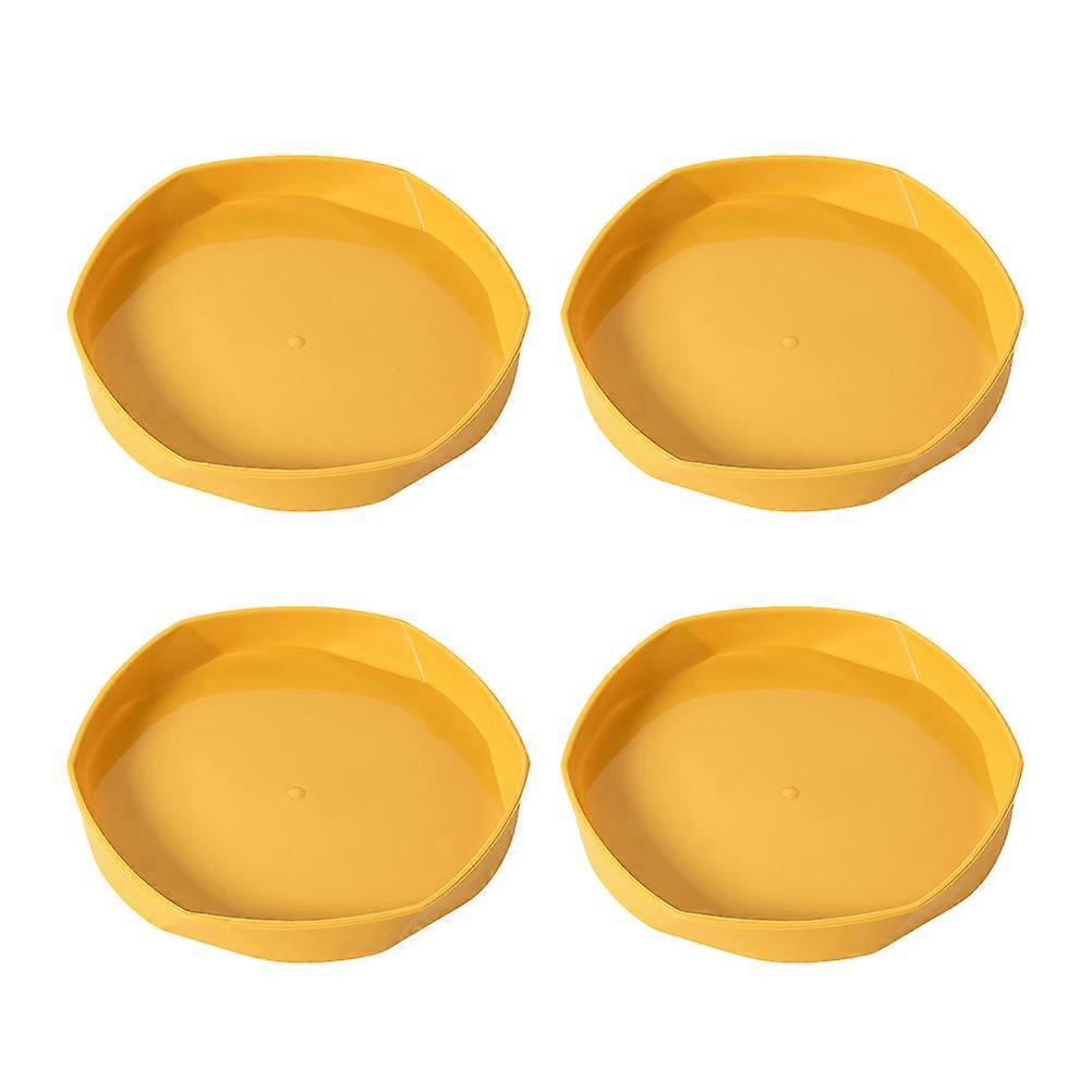 Plastic Plant Saucer Pot Saucers for Plants 4Pcs with Drain Tray Function