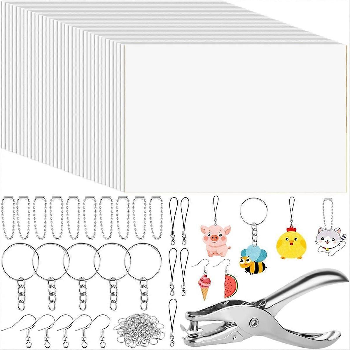 146 Pcs Heat Shrink Plastic Sheet Shrinky Art Kit