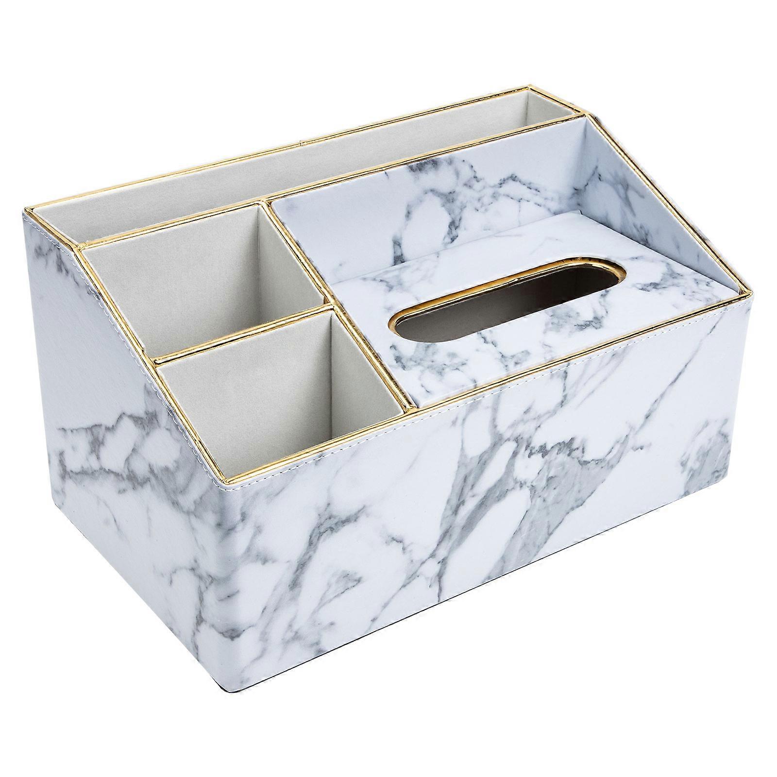 PU Storage Case Desktop Napkin Box for Home 2Pcs Practical Holder