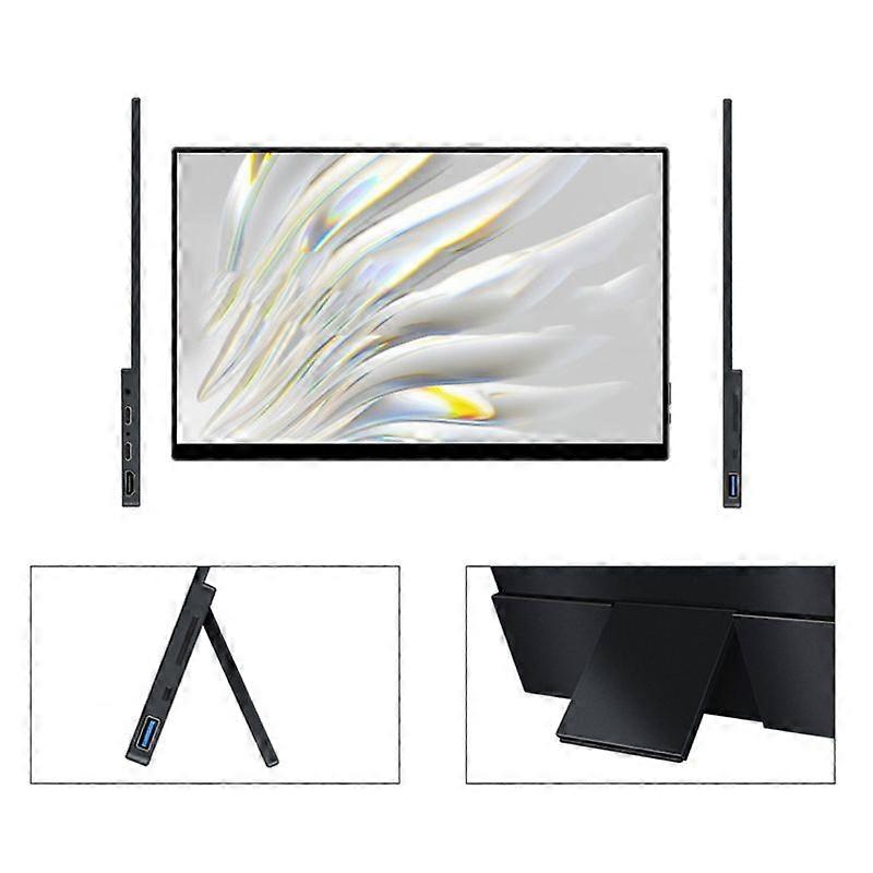 15.6 inch Touch Version 4K External Extended Screen Display For Switch/PS5/Mobile Phone/Computer (UK Plug)