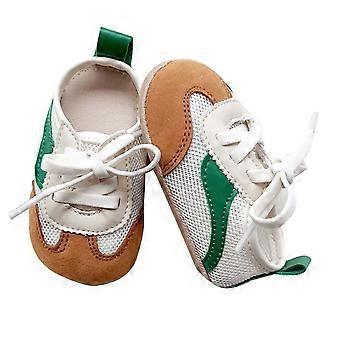 Scarpe calde per neonati e bambine, con suola morbida, in cotone traspirante, per bambini e ragazzi, graziose scarpe da passeggio, colore verde, taglia L/10 mesi.