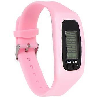 Relógio Esportivo Inteligente de Silicone com Pedômetro para Corrida e Caminhada (2 Unidades) Rosa